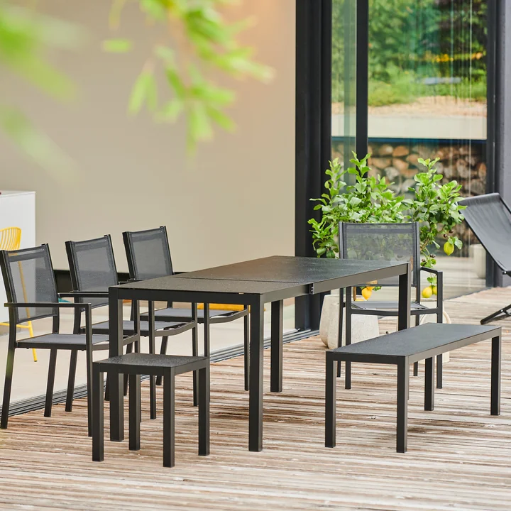 Fiam - Aria Tisch ausziehbar, 140 / 200 x 80 cm, schwarz