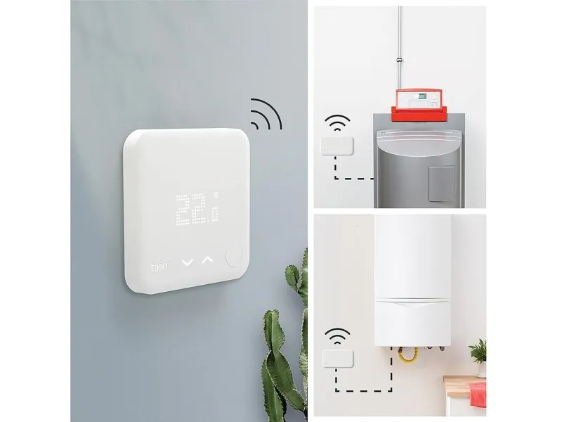 tado° Wireless Smart Thermostat - V3  - Starter Kit - termostat - trådløs - 868 MHz - hvidmatteret