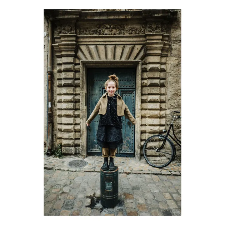 Lilinoa Blouse Velours Claudie à Pois | Noir