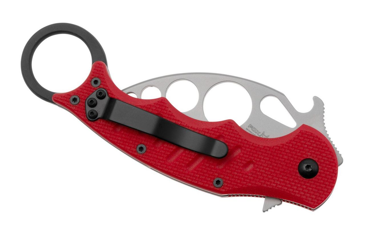 Fox Knives TK-479 Red G10, Folding Training Karambit, trainingsmes