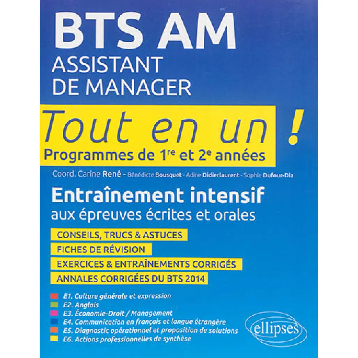 BTS AM, assistant de manager : programme de 1re et 2e années : entraînement intensif aux épreuves écrites et orales · Occasion