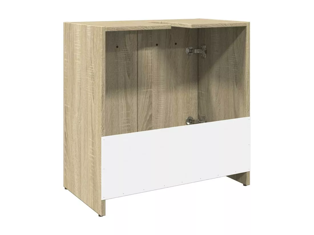 Armoire lavabo de salle de bain chêne sonoma 60x33x60 cm
