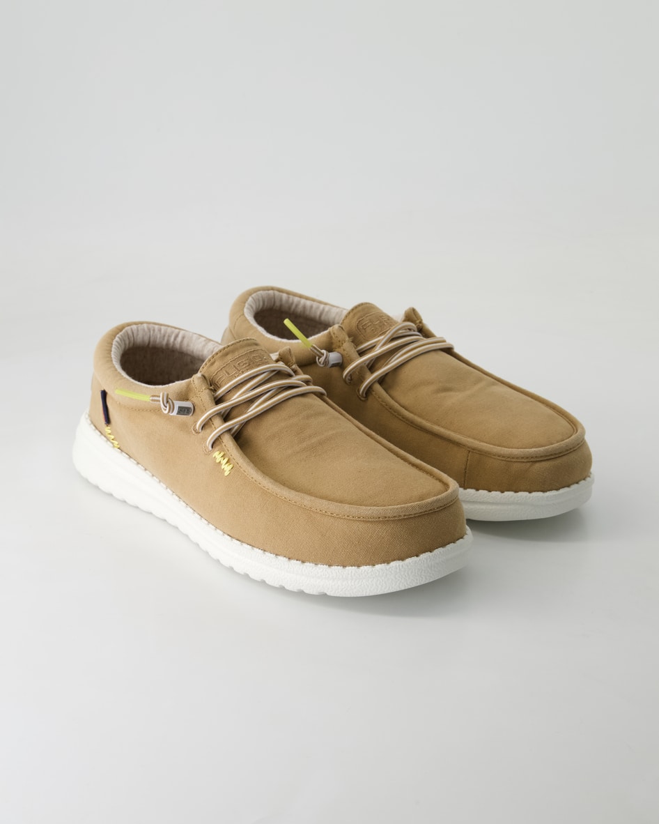 Fusion Jack stone washed canvas Slipper in Braun