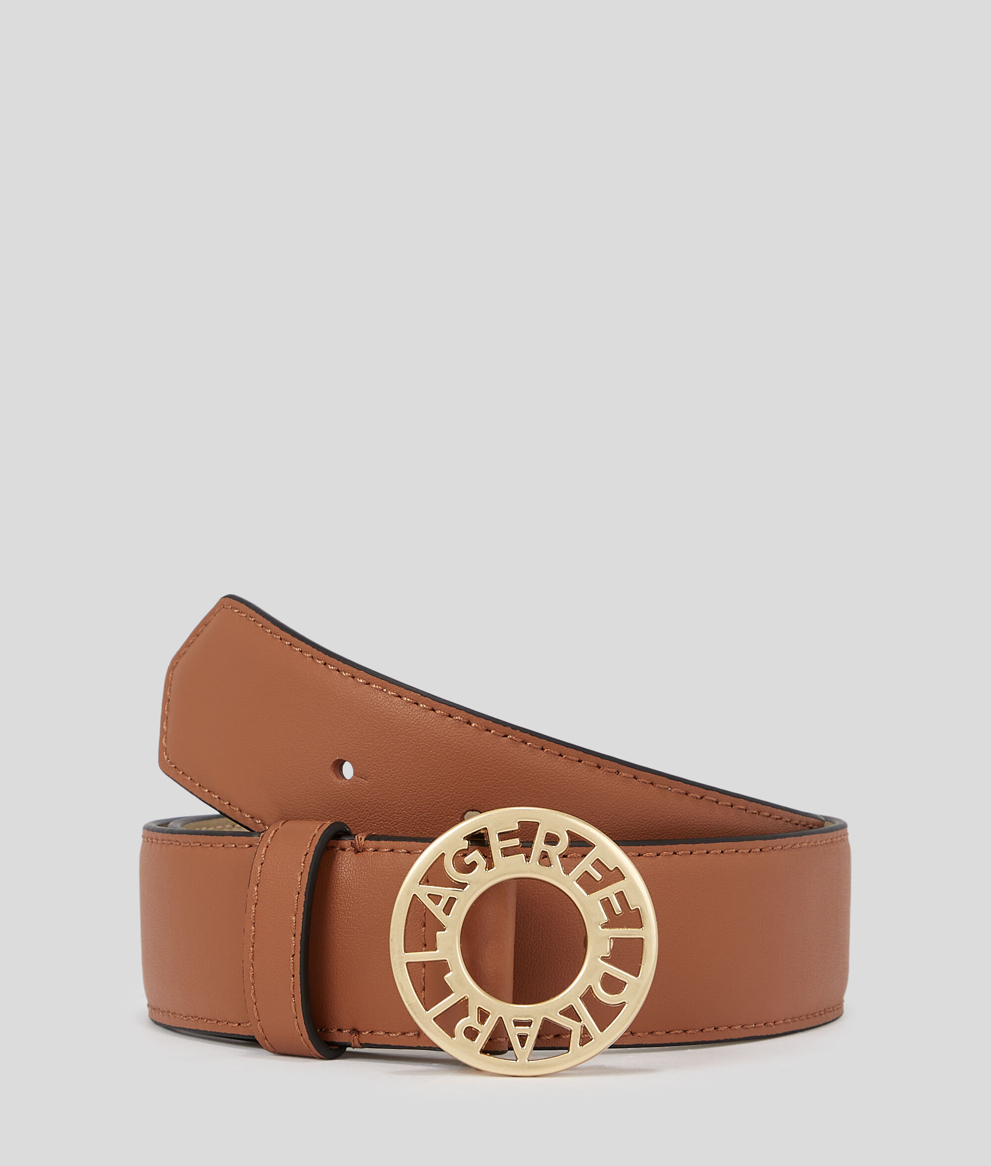 CEINTURE EN CUIR MARRON K/DISC MEDIUM