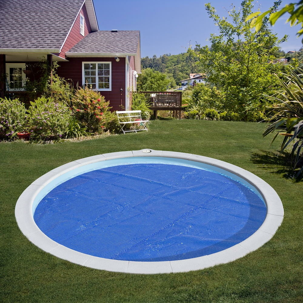 Bâche été à bulles 400µ pour piscines enterrées ø5,50m