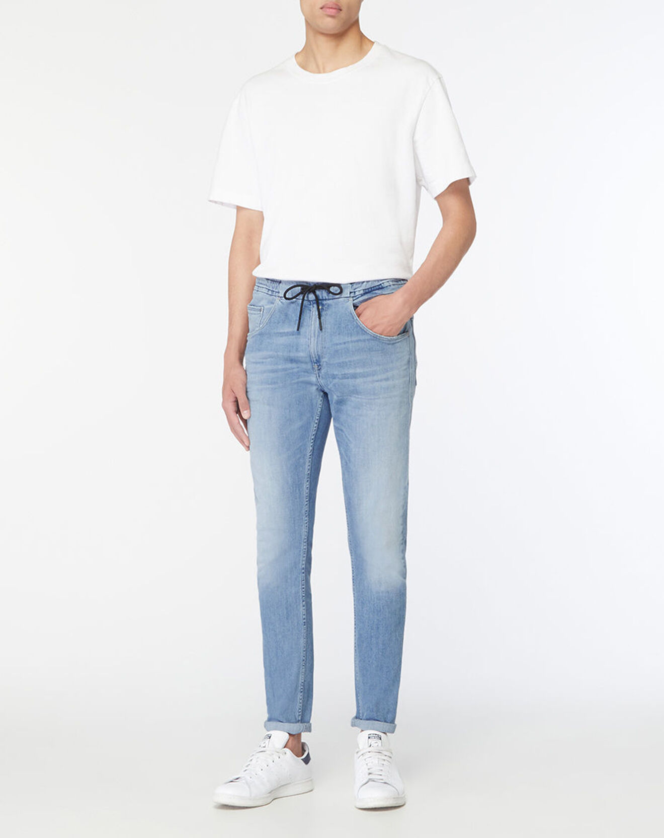 Replay Jean en Coton Bio Replay 573 Bio Milano bleu clair