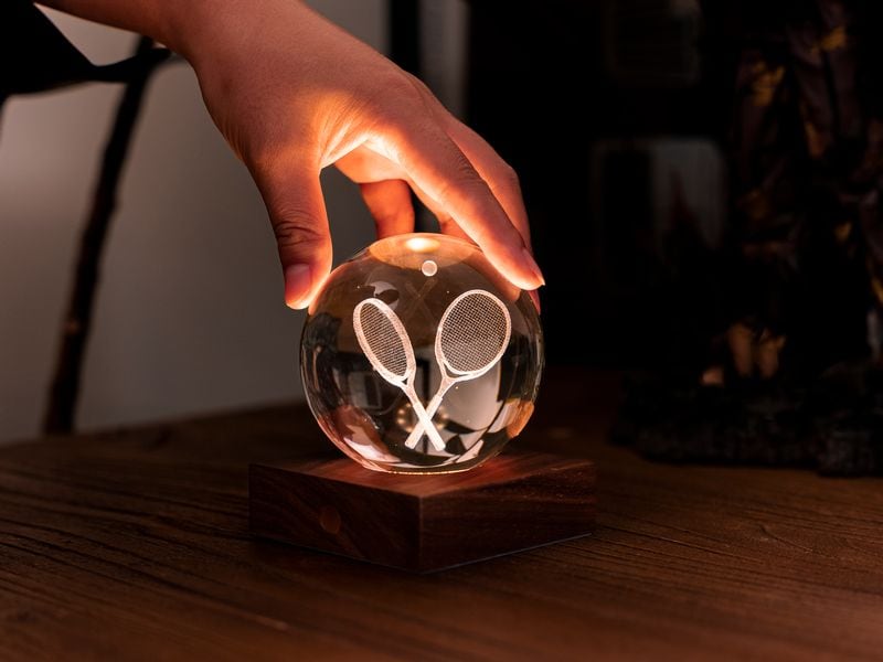 Gingko LED Stimmungslicht Amber Tennis Braun/Transparent LED Beleuchtung