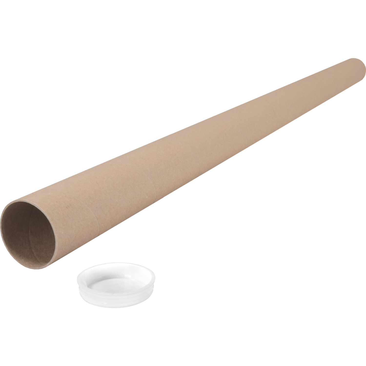 Koker, Karton, met dop, rond, Ø 50mm, 1000mm, bruin