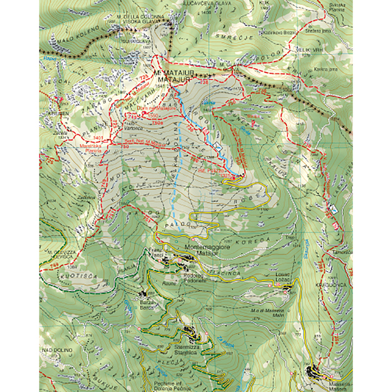 Tabacco Valli del Natisone-Cividale 041 Wandkarte