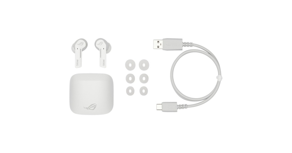 ASUSROG Cetra True Wireless SpeedNova in-ear oortjes  (Wit)