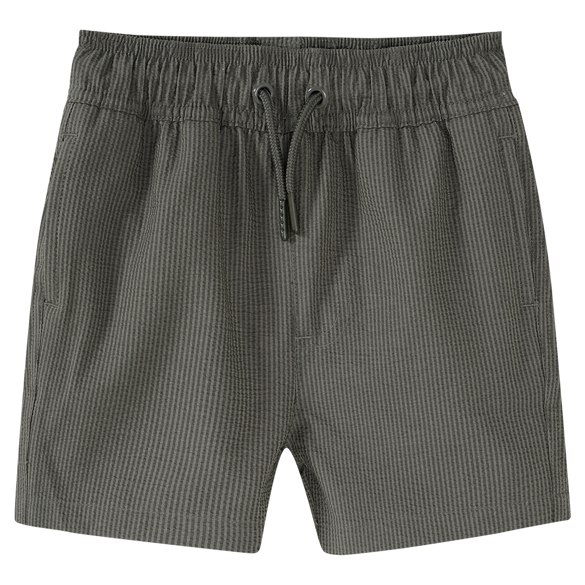 Jonas Nielsen Jungen Badeshorts aus Seersucker-Gewebe oliv