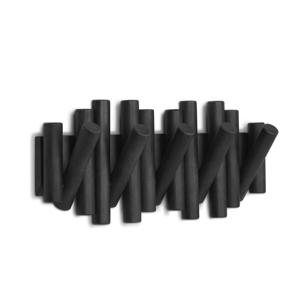 Wandkapstok Umbra Picket 5 haken zwart