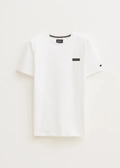 T-shirt met logo wit (WIT)