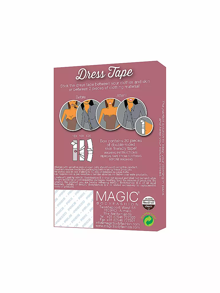 MAGIC BODYFASHION Dress Tape 3 in 1 (30 Stück) Clear transparent