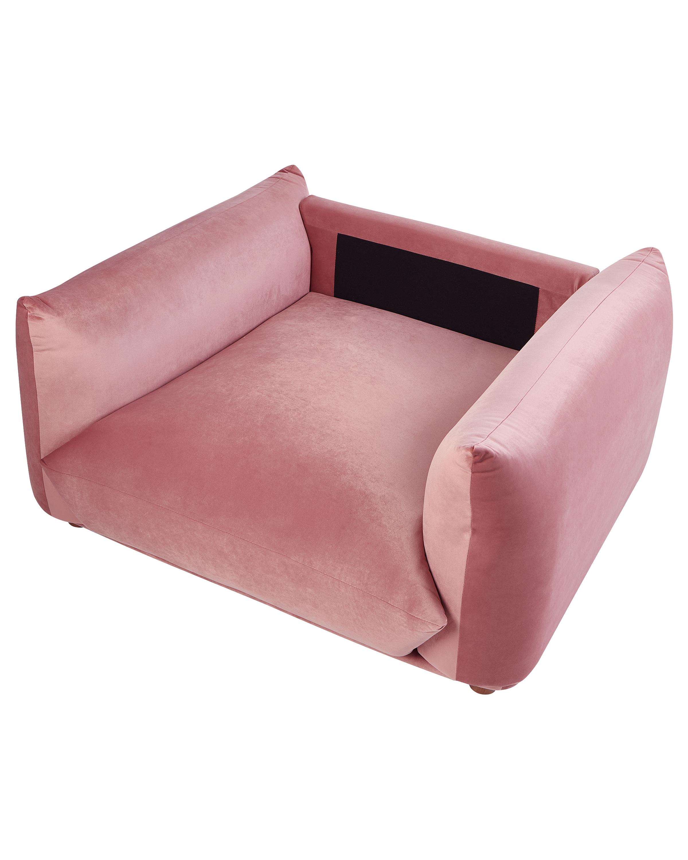 Fauteuil LUVOS Fluweel Roze