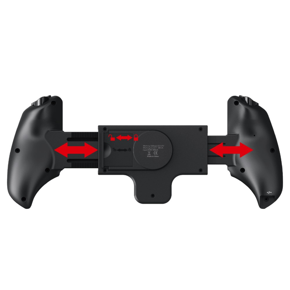Universal Bluetooth Gamepad Joystick Gaming Controller für Smartphones / Tablets mit einer Grösse von 125-280mm (iOS / Android) - Schwarz