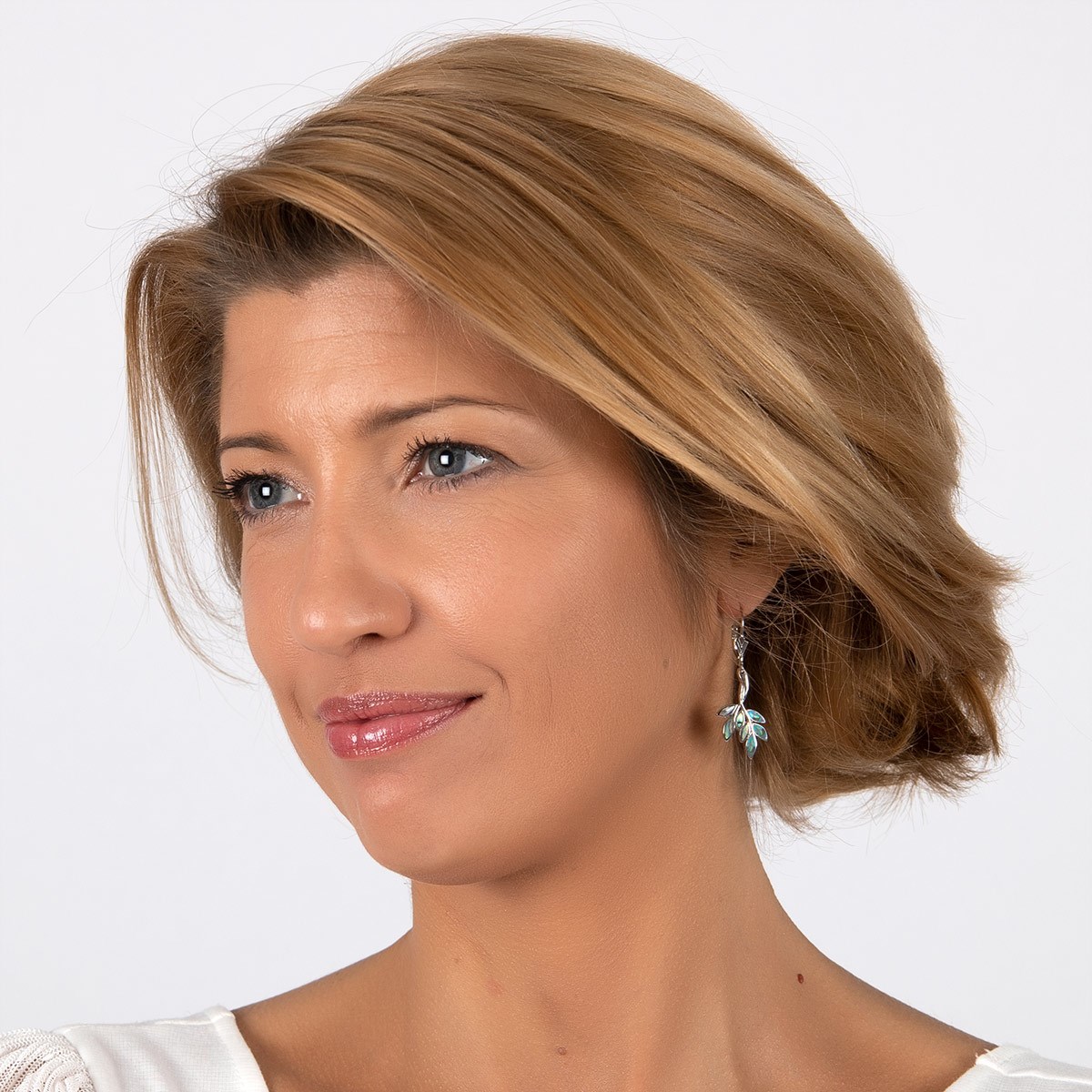 Boucles d'Oreille Fleur en Pétales de Nacre Abalone & Argent 925 - Aden Boutique
