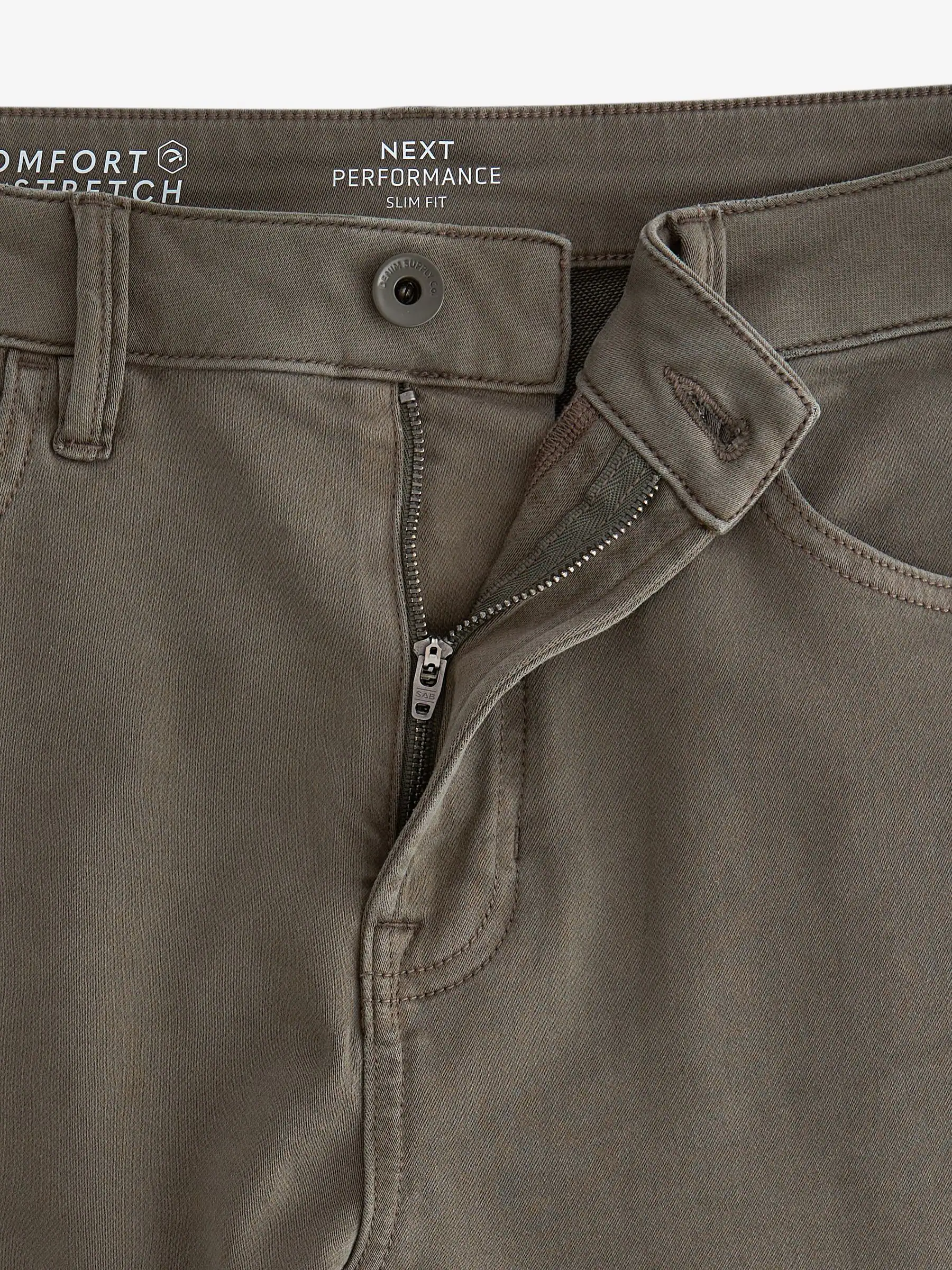 Paddenstoelbruin - Slim Fit - Comfortabele stretchjeans