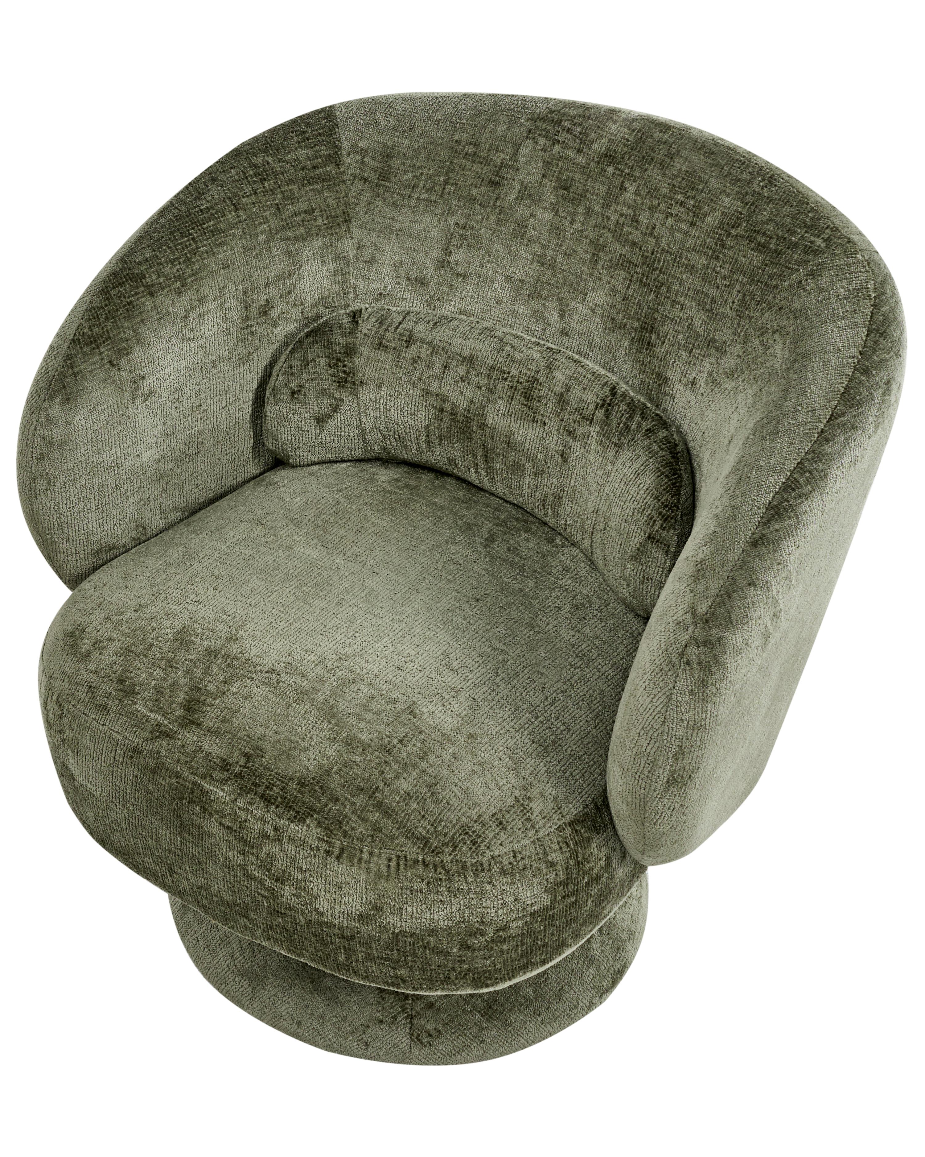Draaifauteuil LIEKSA Chenille Groen