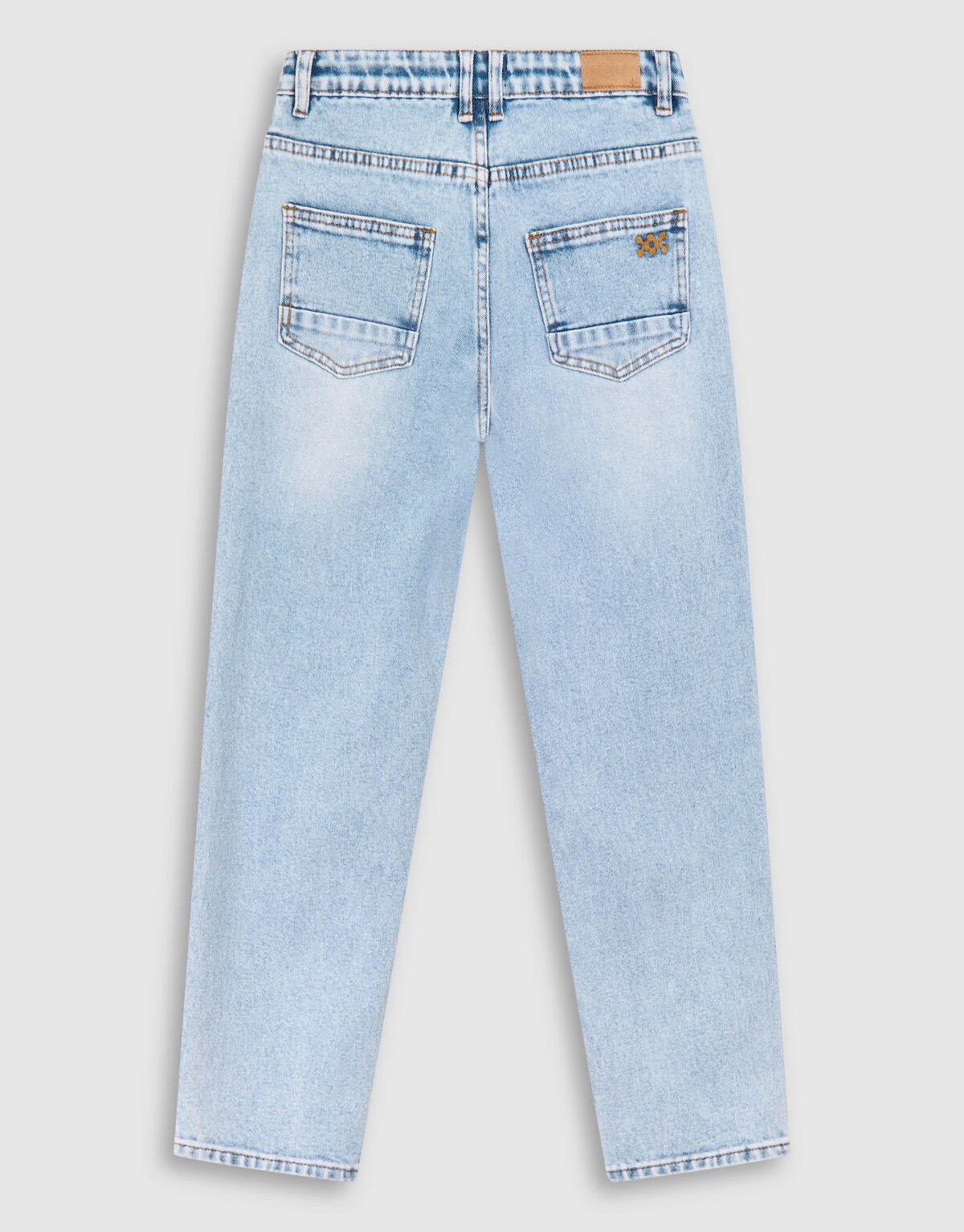 Tapered Fit Jeans Bleached