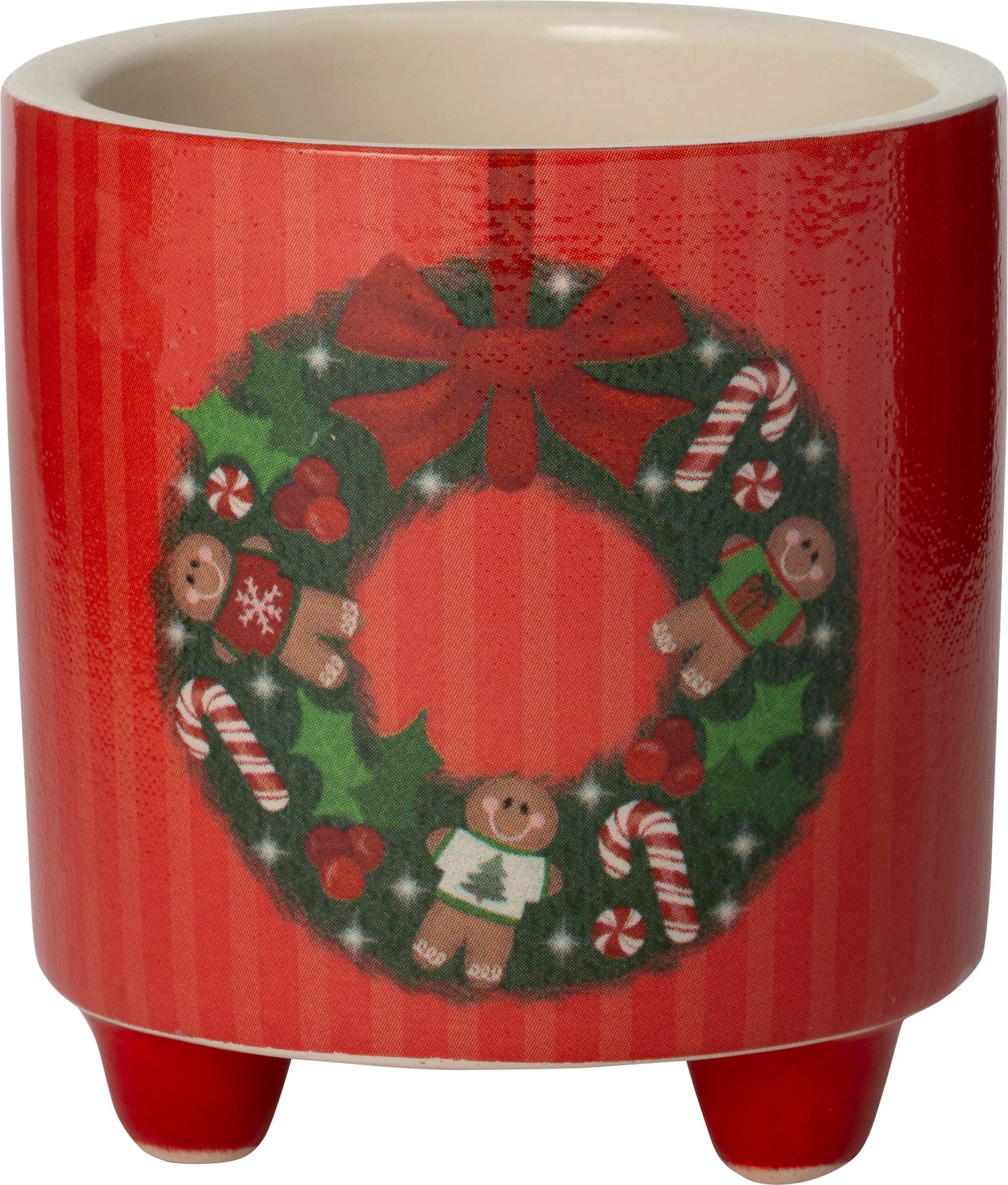 Intratuin bloempot op poten Yeva rood D 7,3 H 7,7 cm