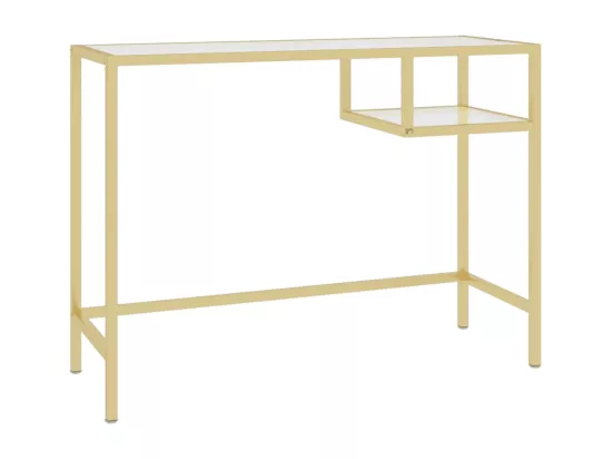 Bureau d'ordinateur Transparent 100x36x74 cm Verre trempé