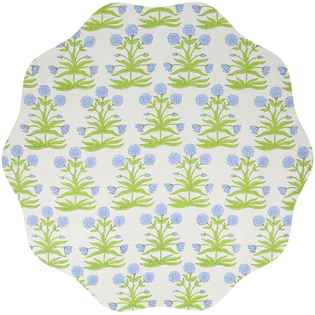 Meri meri placemat molly mahon - blue flower