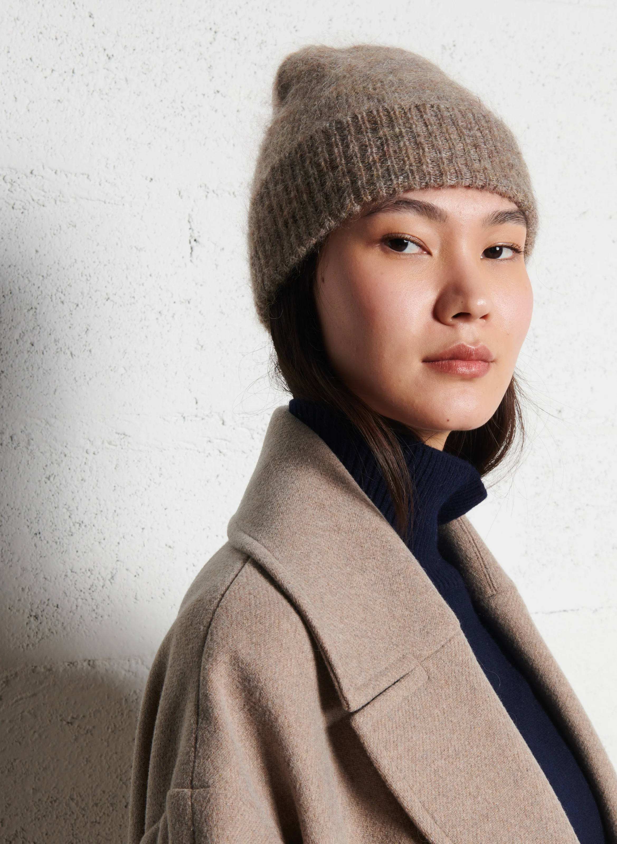 ALOU - Bonnet en mohair mélangé | Marron