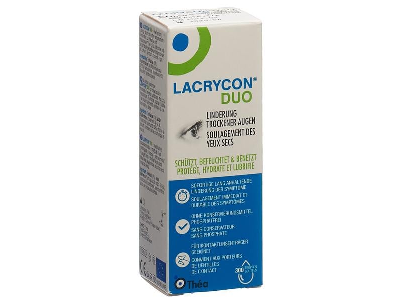 Théa Augentropfen Lacrycon Duo Tropfen 10 ml Augentropfen zur Behandlung von trockenen, geröteten, müden Augen