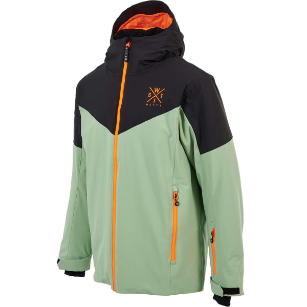 Veste de ski WATTS STORM JR SAGE / FLUO ORANGE