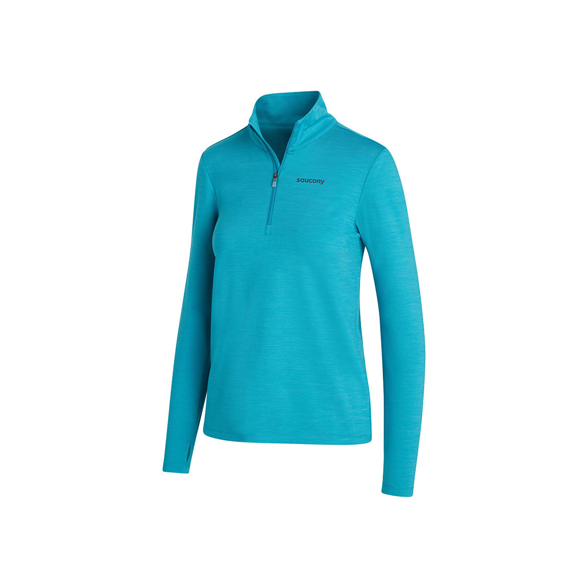Saucony Solstice 1/4 Zip Hardloopshirt Lange Mouwen Groen Dames