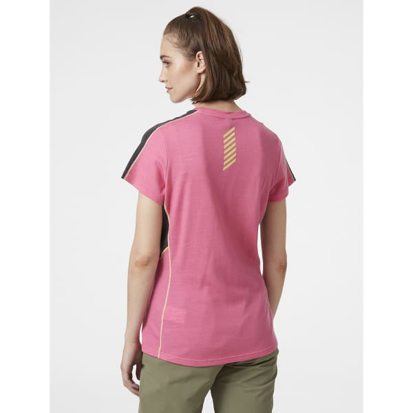 T-shirt randonnée HELLY HANSEN W LIFA MERINO LIGHTWEIGHT T-SHIRT CASCADIA PINK