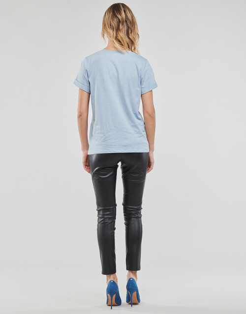 Guess - ES SS GUESS 1981 ROLL CUFF TEE - Bleu