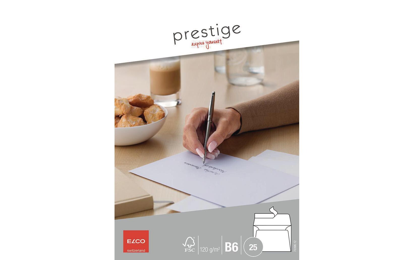 Couvert Prestige B6 ohne Fenster, 25 StückHochwertiger Briefumschlag