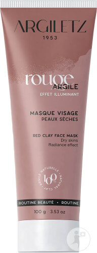 Argiletz Masque Argile Rouge Prête À L'Emploi Visage Peaux Sèches Tube 100g