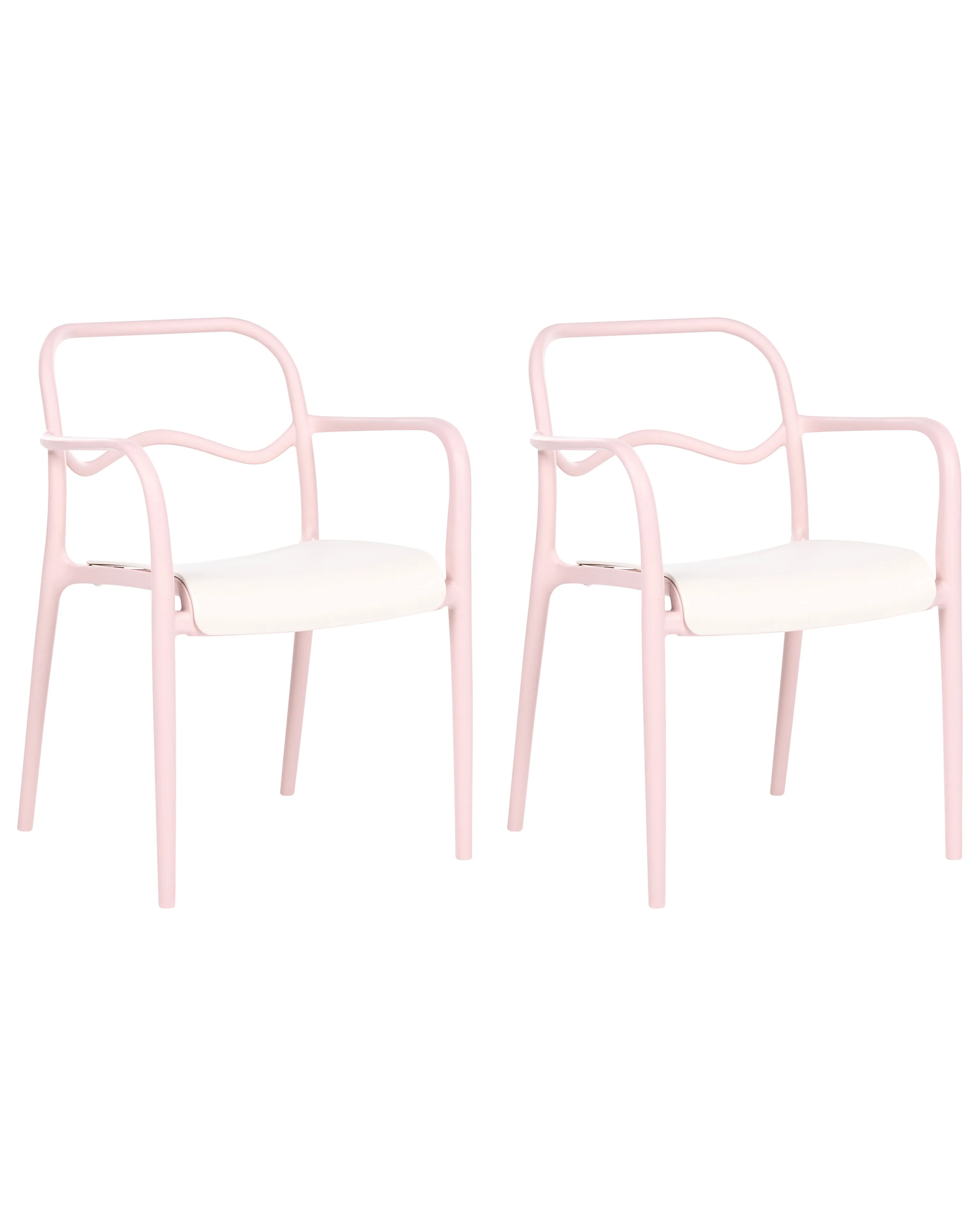 Set van 2 tuinstoelen THASOS Synthetisch materiaal Pastelroze