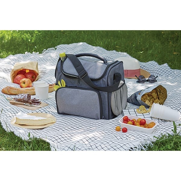 Lot d'une glacière et d'un lunch bag isothermes gris Mathon
