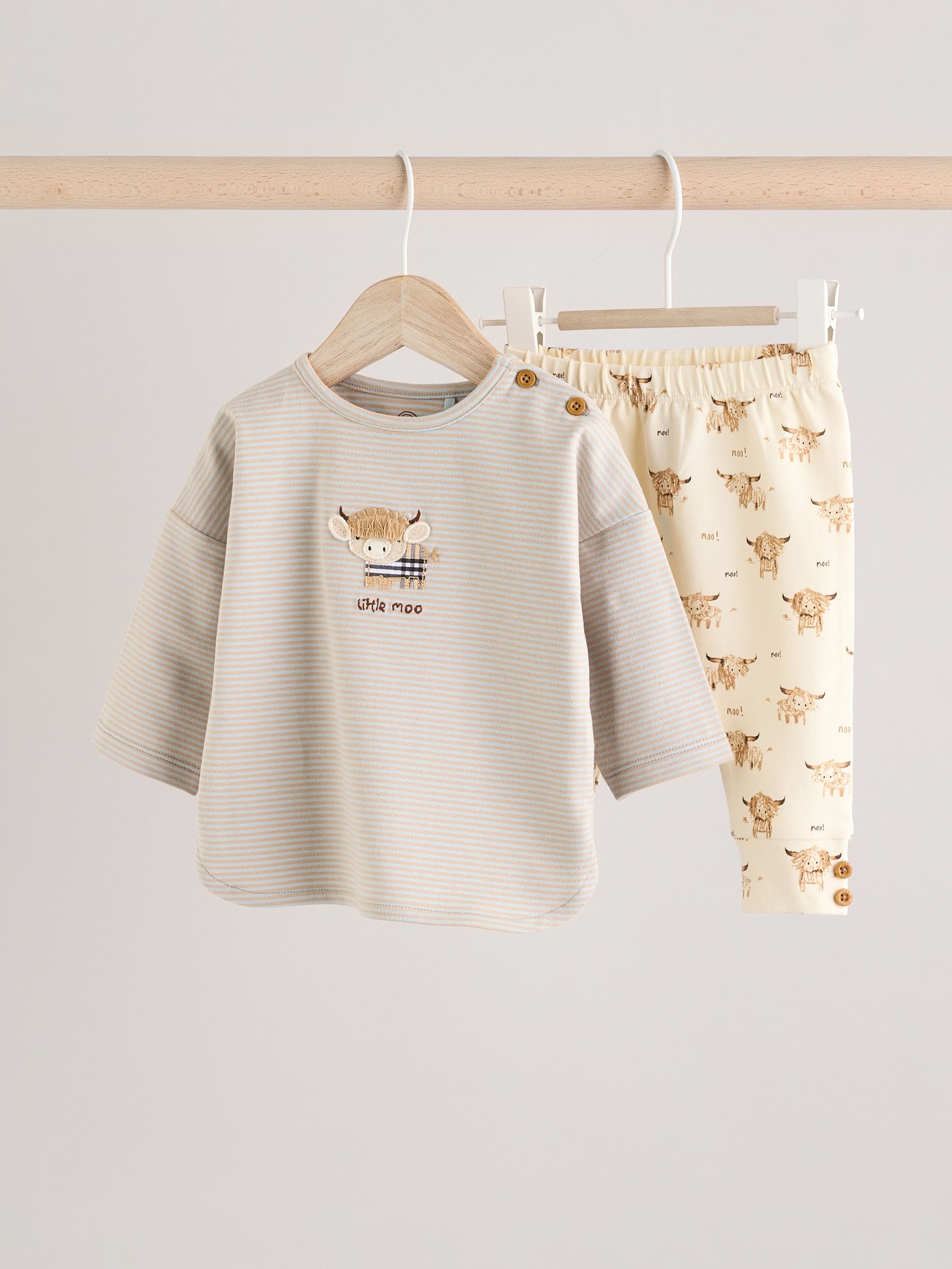 Beige Hamish - Baby T Shirt and Legging Set (0mths-3yrs)