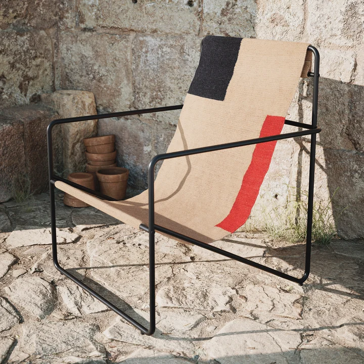 Ferm Living - Desert Lounge Chair, cashmere / soil