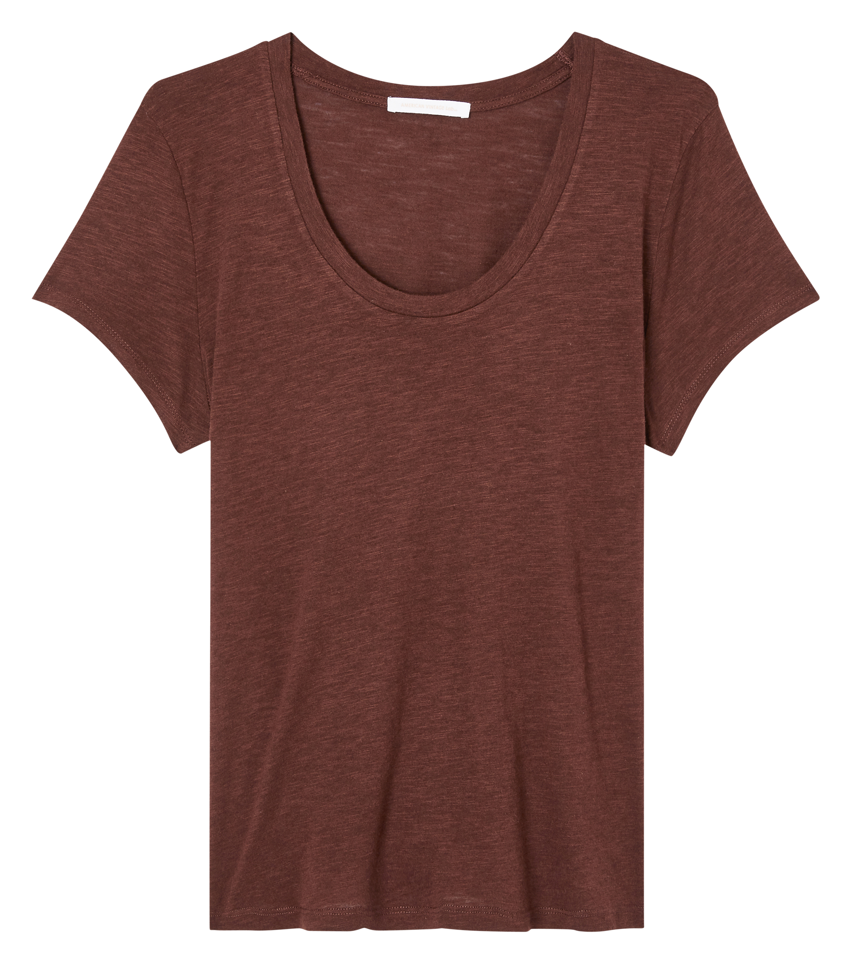 JACKSONVILLE - Tee-shirt col rond en coton mélangé | Marron