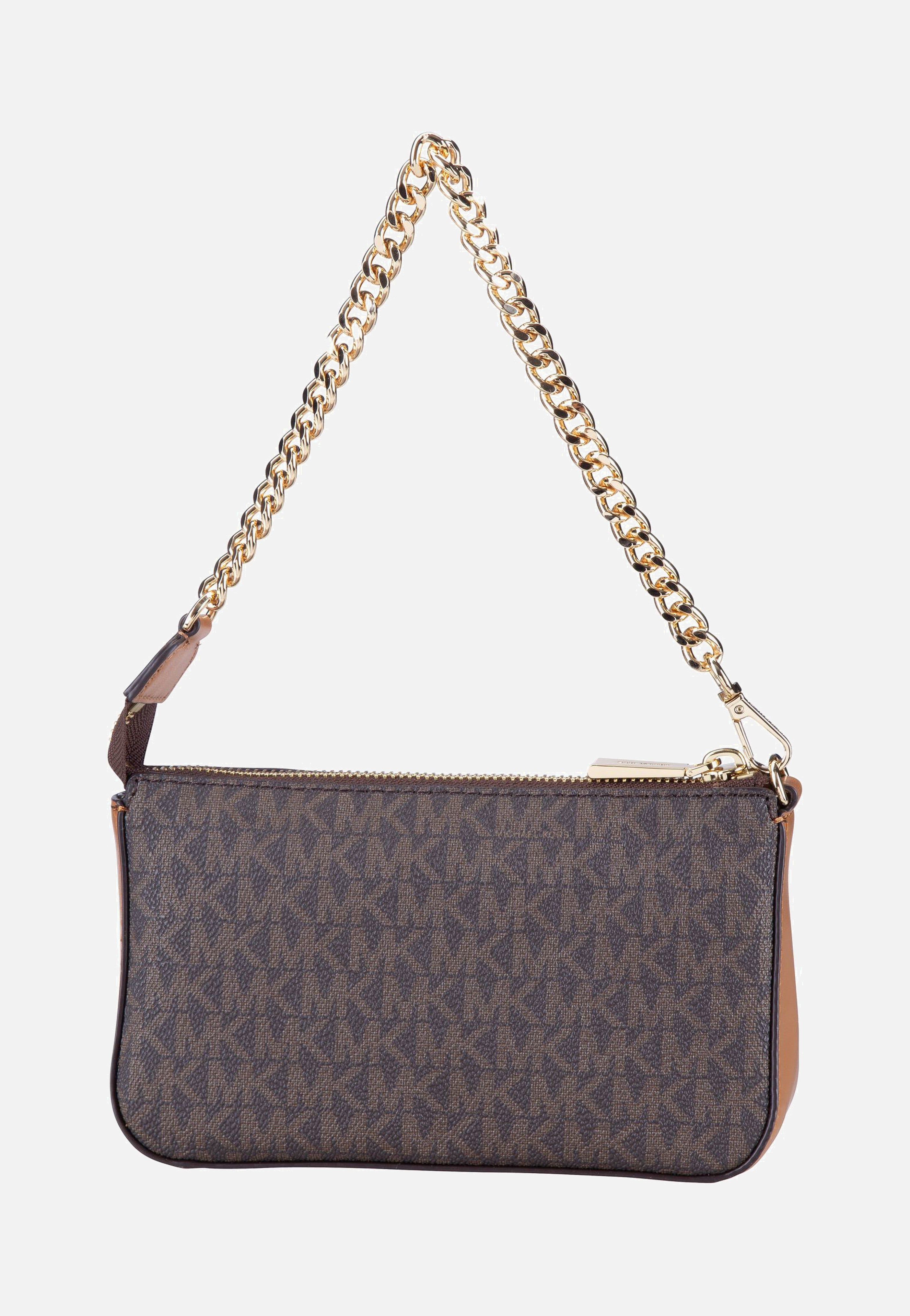 Jet Set Medium Chain Pouchette Lux MK Signature Brown - Henkeltasche
