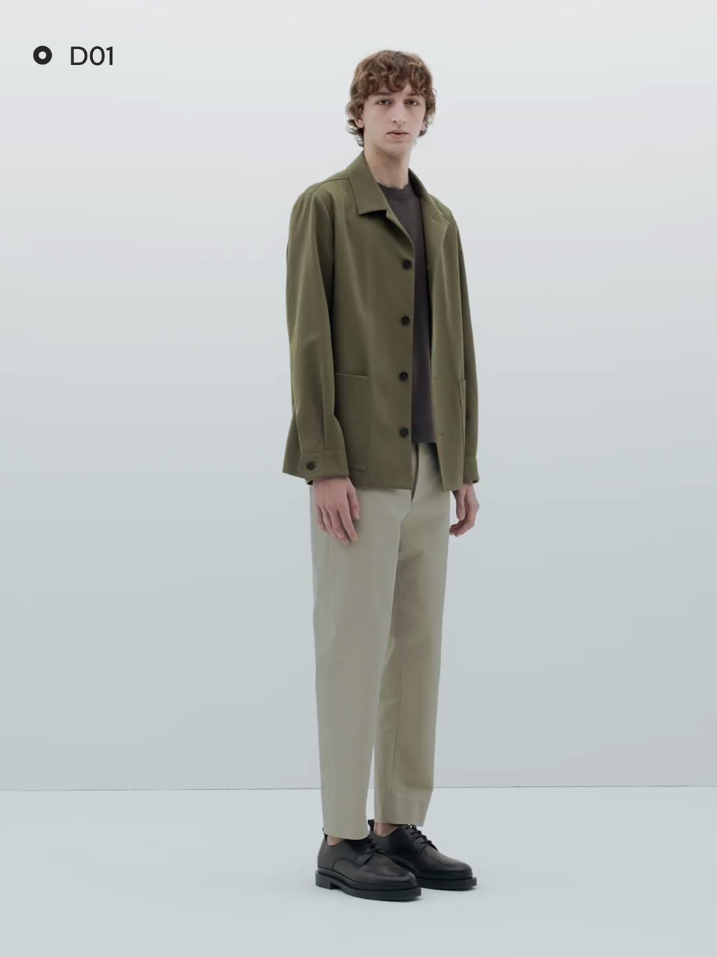 Sobretudo de sarja de algodão - Studio - Verde Oliva