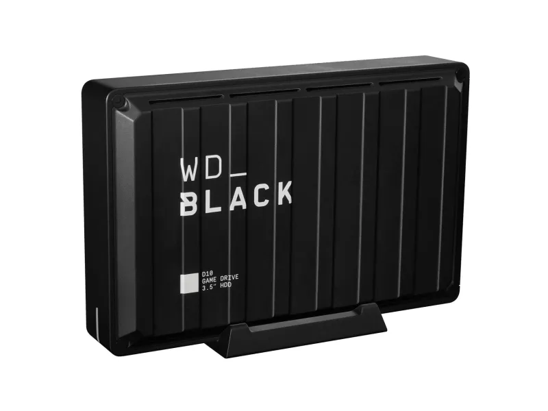 WD_BLACK D10 Game Drive WDBA3P0080HBK - Harddisk - 8 TB - ekstern (bærbar) - USB 3.2 Gen 1 - 7200 rpm - sort