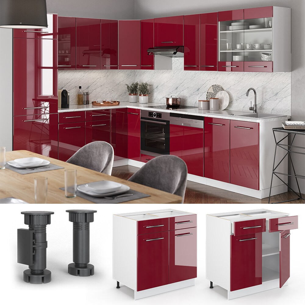 VICCO Schubunterschrank 80 cm Küchenschrank Hängeschrank Küchenzeile Fame-Line