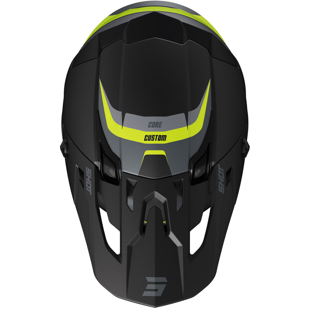 Shot - Casque Core Custom Noir / Gris / Jaune fluo