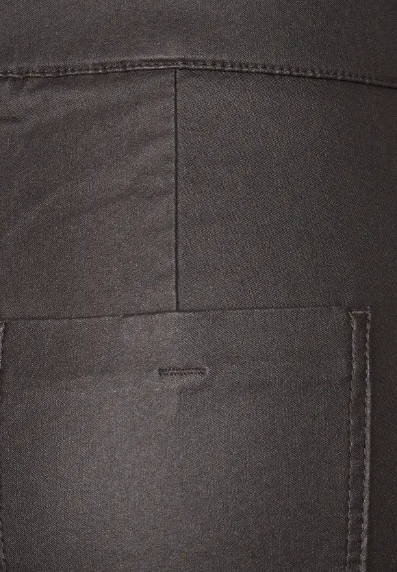 Skinny Fit Coating Hose - dark glowy taupe