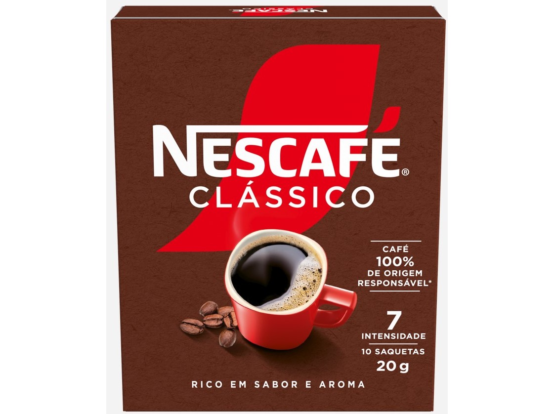 CAFÉ NESCAFÉ SOLÚVEL COM CAFÉÍNA 10X2G