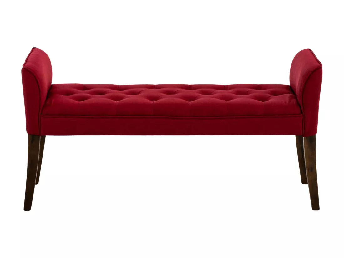 Banquette - Similicuir & Bois - Rouge - Cleopatra