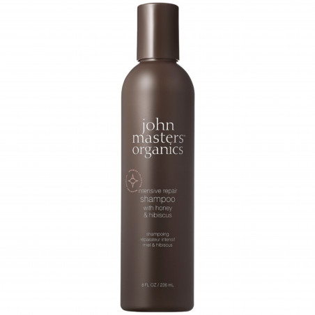 John Masters Organics Shampoing pour cheveux abîmés au miel et à l'hibiscus