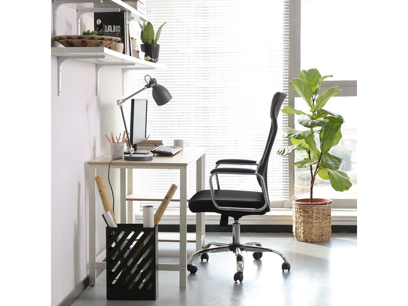 Songmics Bürostuhl mit atmungsaktiver Rückenlehne, Schwarz Ergonomischer Schreibtischstuhl